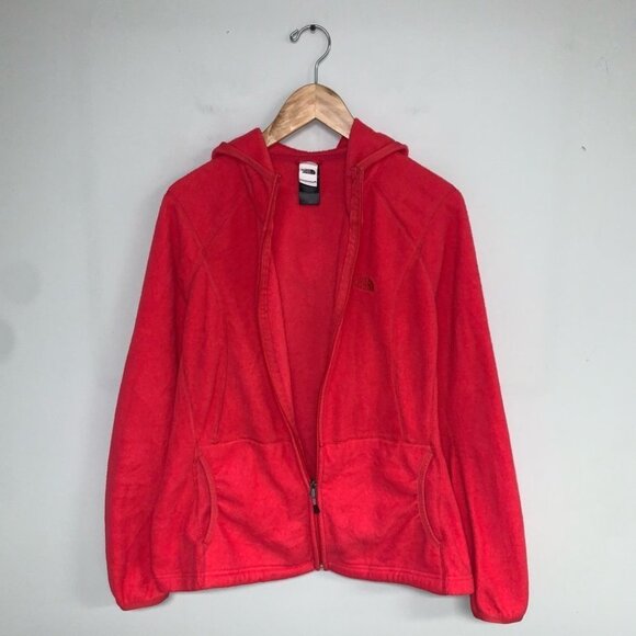 The North Face Fleece Zip Up Hoodie Women’s Size Extra Large XL Pink Coral - Picture 4 of 8